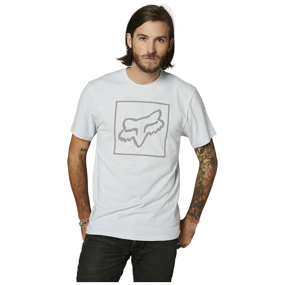 Fox Off Tilter Tee Light Heather Grey - Image 1