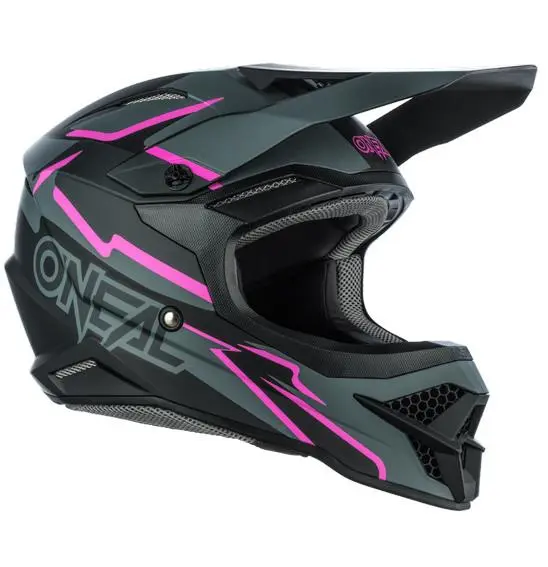 O'Neal 3SRS VOLTAGE Motocross Helmet Black/Pink