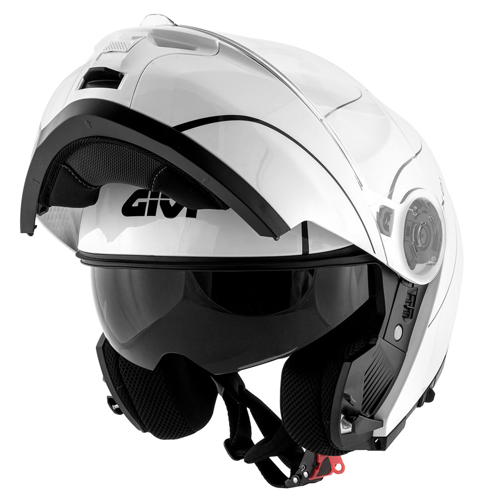 Givi X21 Challenger Front Flip Graphic White Road Helmet - Image 7