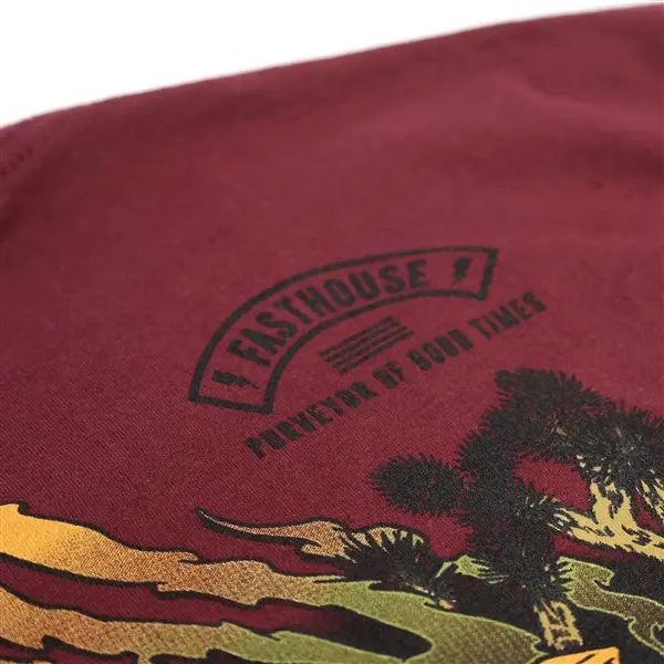 Fasthouse Cashed Tee Maroon