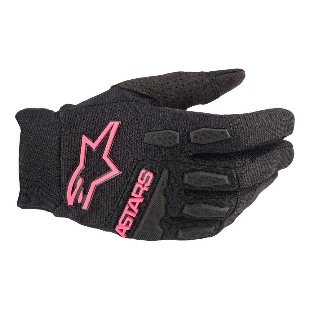 Alpinestars Full Bore Motocross Gloves Black/Pink Fluro - Image 1
