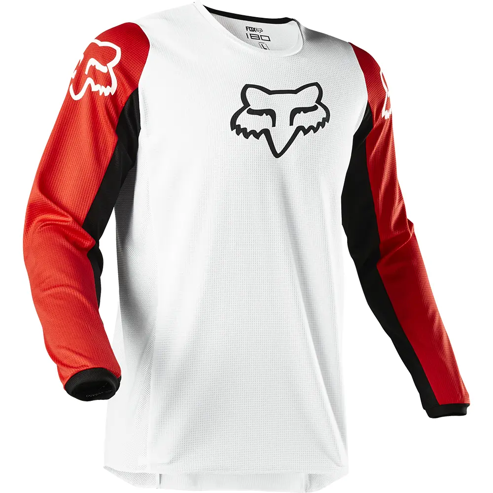 Motocross Jersey FOx 180 Prix White/Black/Red
