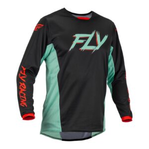 Fly Kinetic SE Rave Motocross Jeresy Black/Mint/Red - Image 1