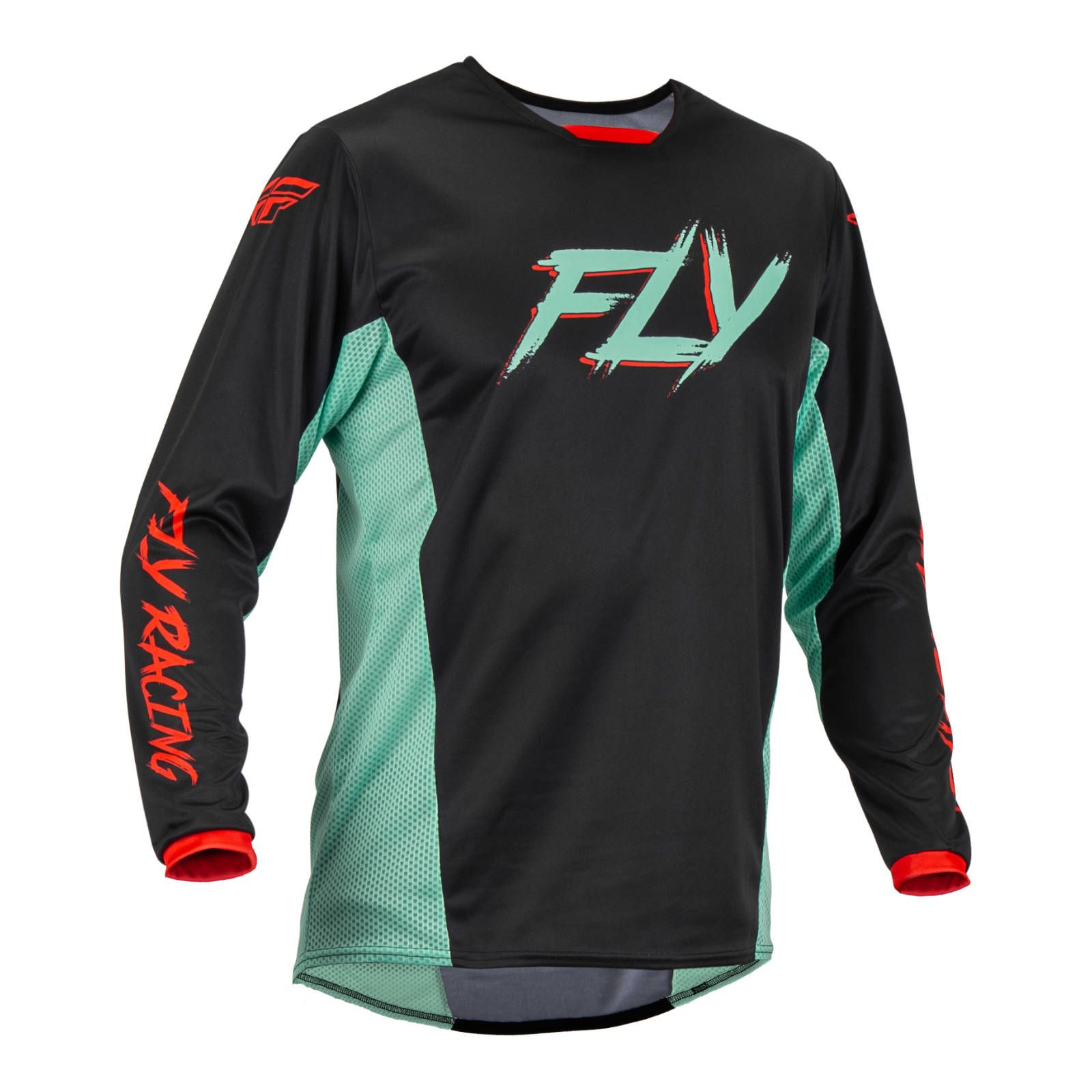 Fly Kinetic SE Rave Motocross Jeresy Black/Mint/Red - Image 1