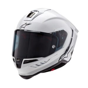 Alpinestars Supertech R10 Helmet Solid White Gloss/Matte Black - Image 1