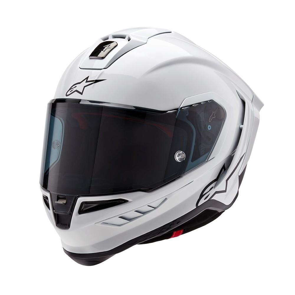 Alpinestars Supertech R10 Helmet Solid White Gloss/Matte Black - Image 1