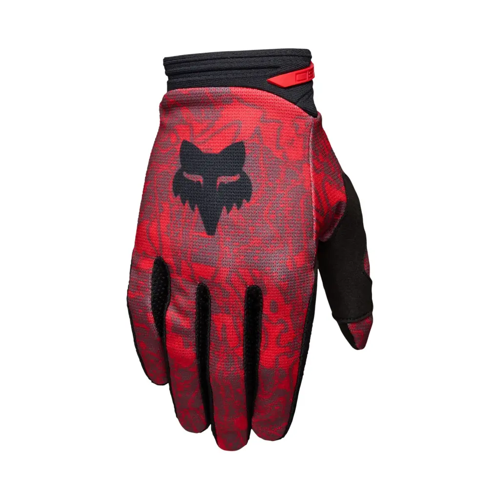 Fox 180 Abyss Motocross Gloves Youth Flo Red