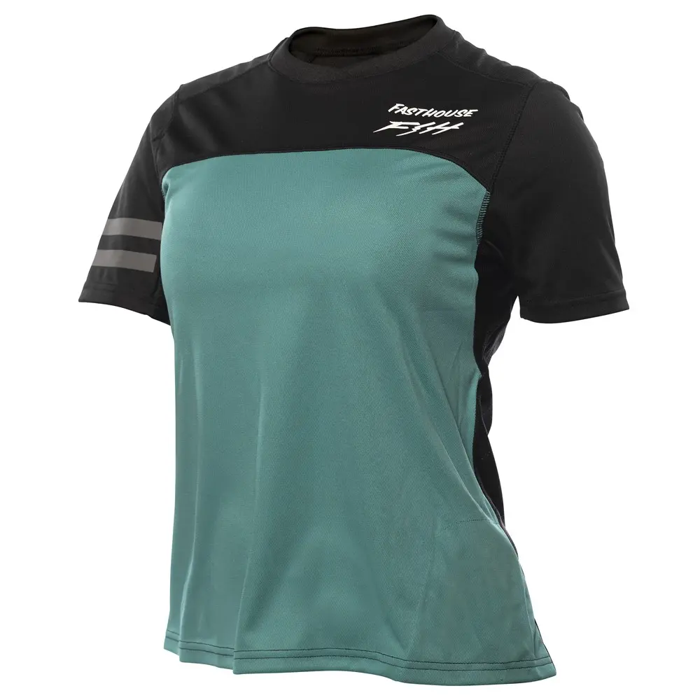 Fasthouse Alloy Sidewinder Short Sleeved Jersey Ladies Black/Teal