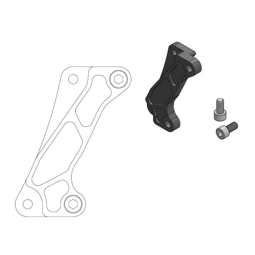 FRONT BRAKE ADAPTER MOTO MASTER HONDA CRF250L CRF250RL CRF300L CRF300 RALLY 320MM FOR OEM CALIPER - Image 1