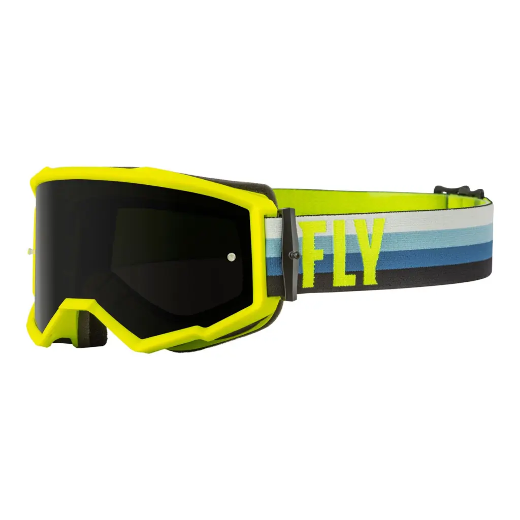 Fly Zone Teal With Dark Smoke Lens Motocross Goggles