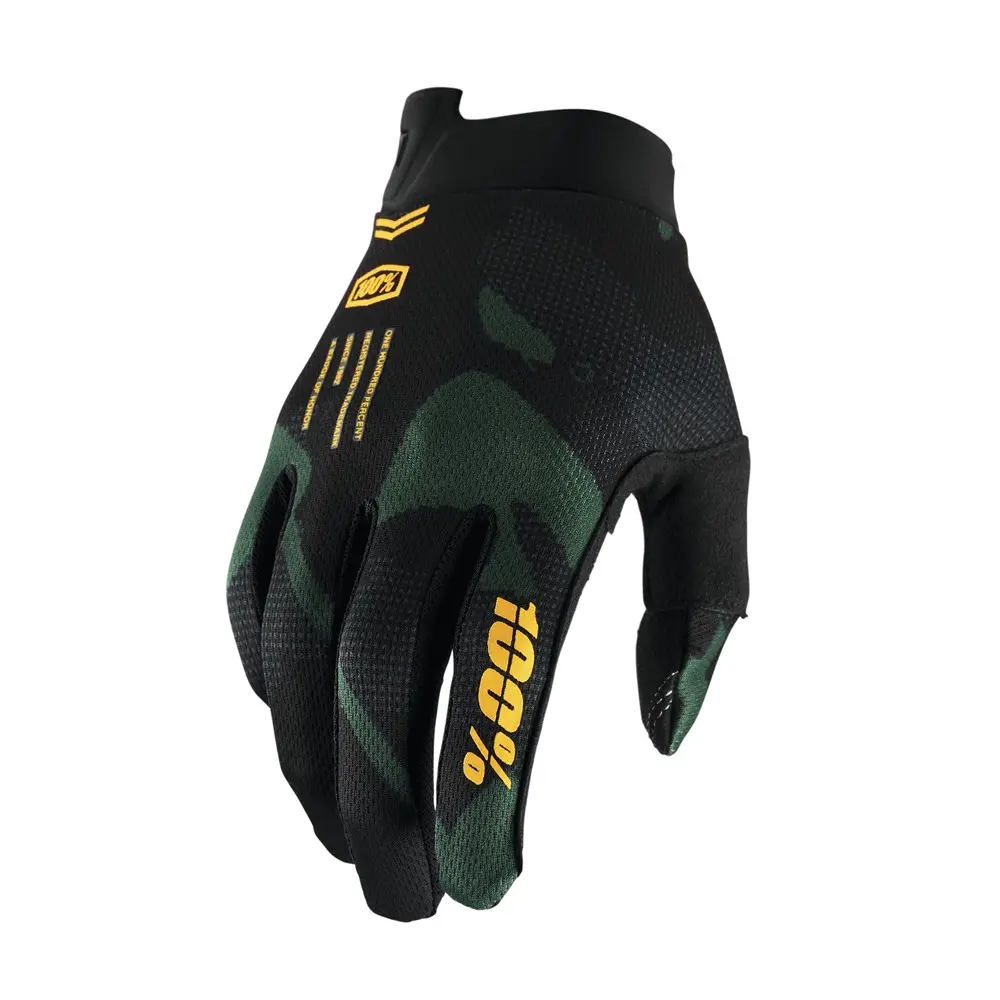 100% iTrack Motocross Gloves Youth Sentinel Black