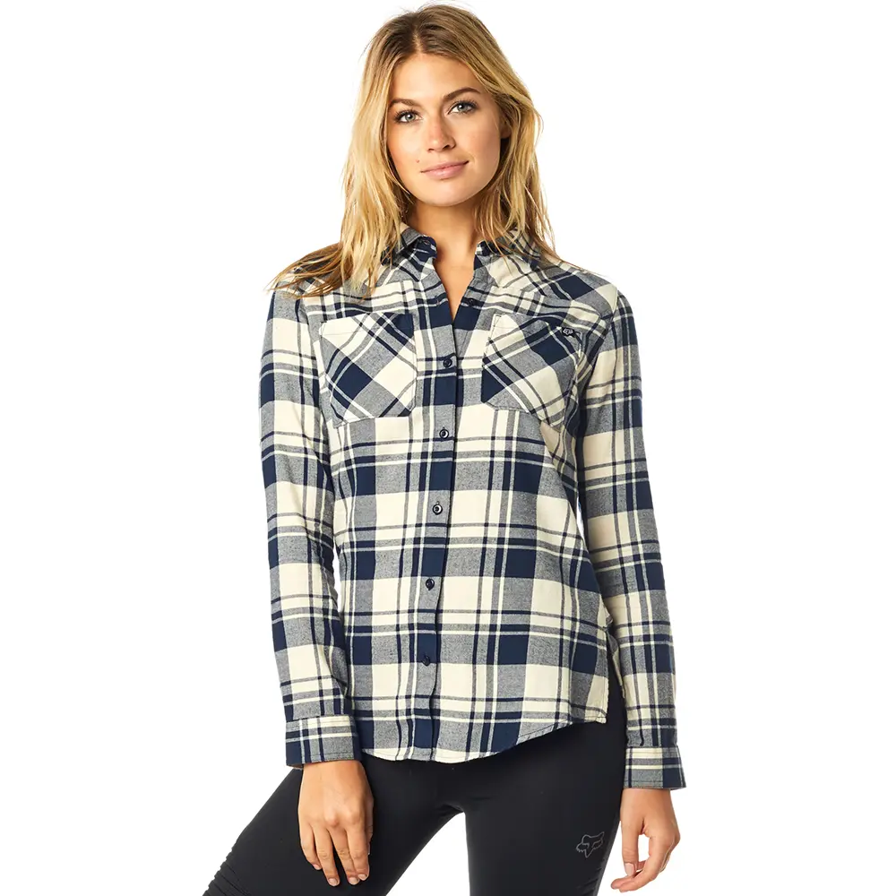 Fox Flown Flannel Shirt Ladies Sand