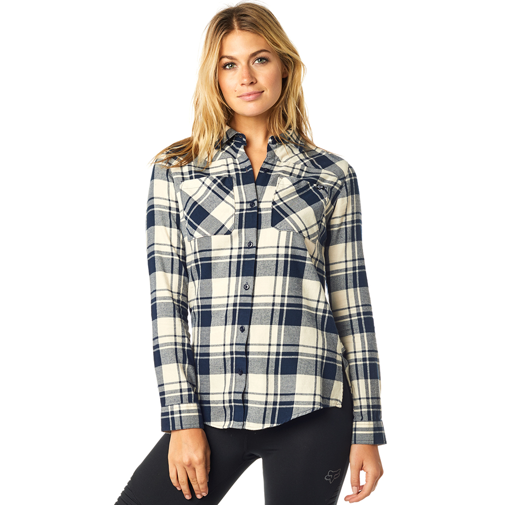 Fox Flown Flannel Shirt Ladies Sand - Image 1