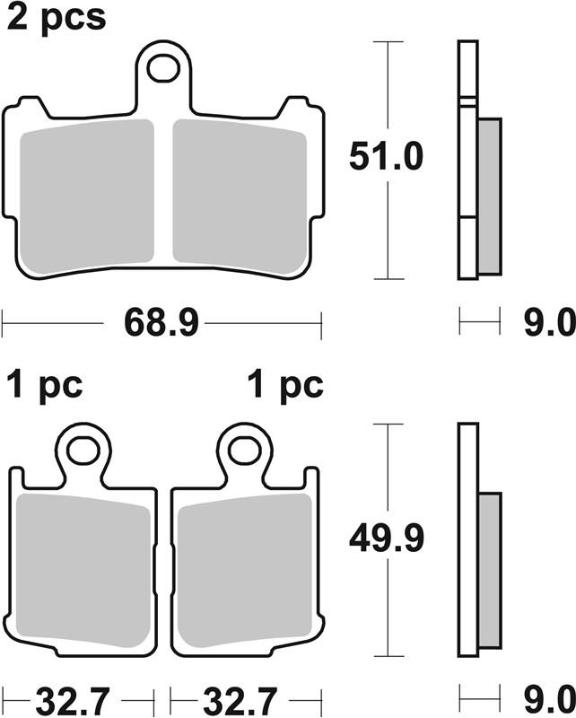 SBS 869HS Front Brake Pads - Image 1