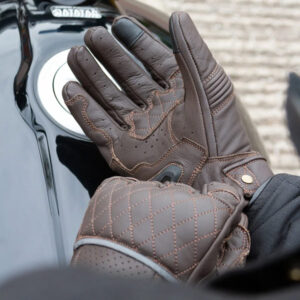Merlin Stewart Leather Road Gloves Brown - Image 3