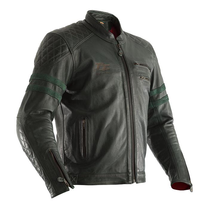 Leather Jacket RST IOM TT Hillberry Green - Image 1