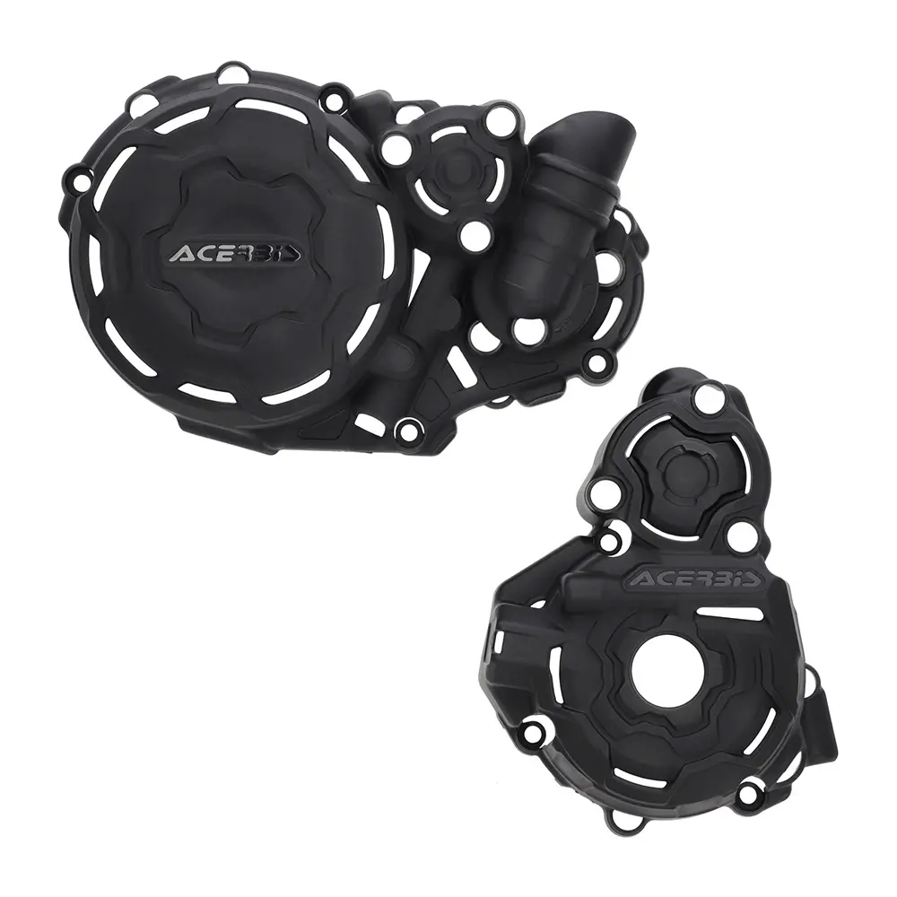 X-Power Engine Case Cover Kit Black Suzuki DR-Z4S Acerbis