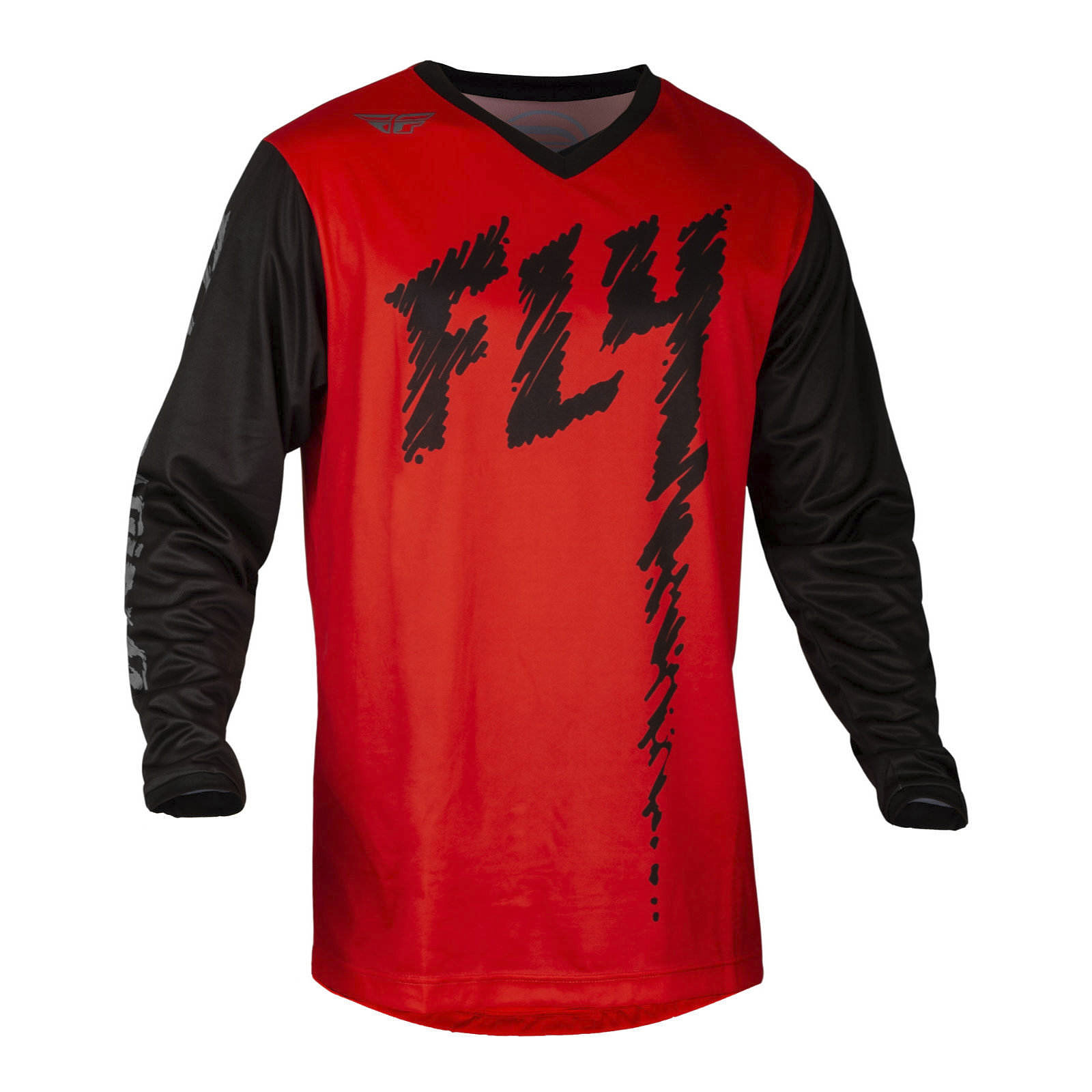 FLY Racing F-16 Motocross Jersey Youth Red / Black / Grey - Image 1