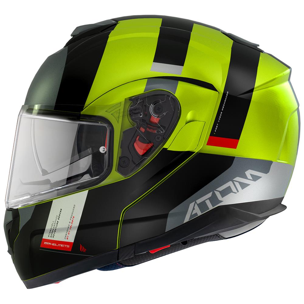 MT Atmo SV Flipfront Helmet Gorex Matte Fluro Yellow - Image 2