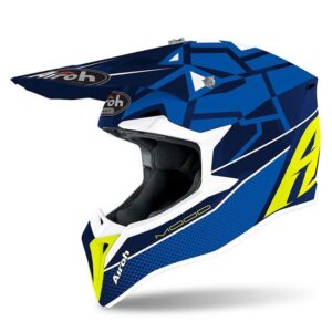 Airoh Wraap Mood Motocross Helmet Blue Gloss - Image 1