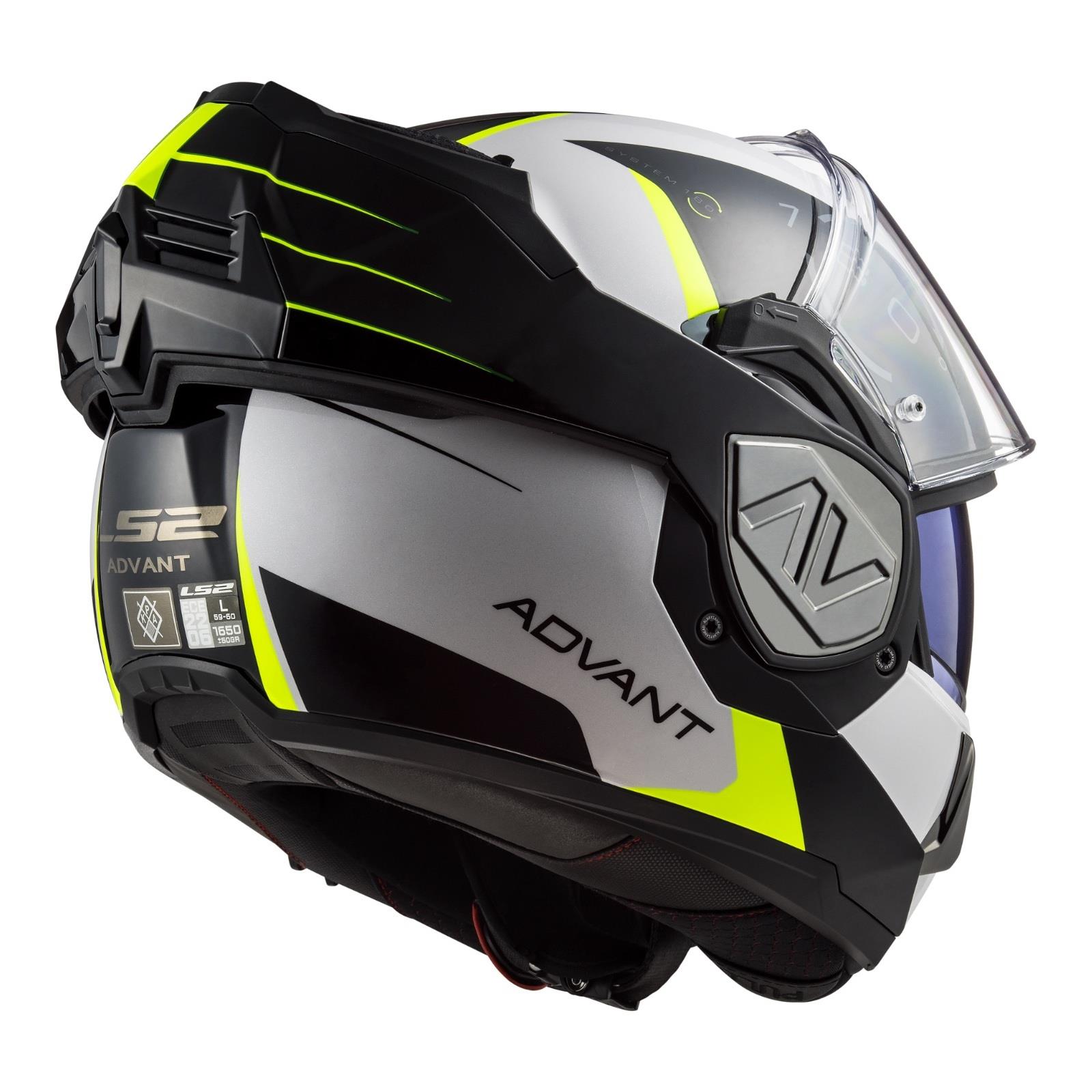 LS2 FF906 Advant Codex Flip Front Helmet White / Black - Image 3
