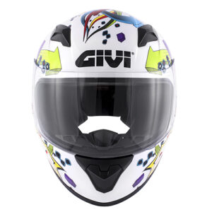 J04 JUNIOR FULL FACE HELMET WHITE YOUTH MEDIUM - Image 1