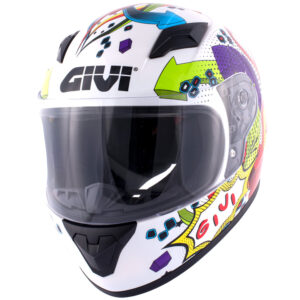 J04 JUNIOR FULL FACE HELMET WHITE YOUTH MEDIUM - Image 6