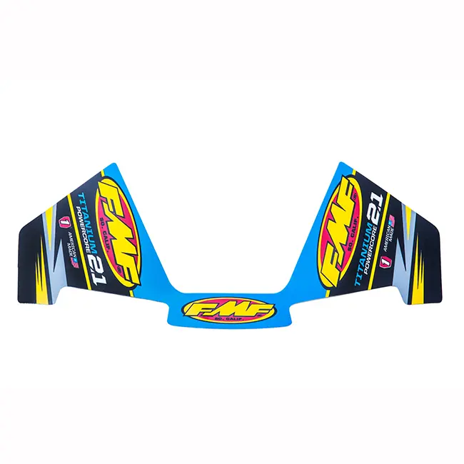 2.1 Muffler Sticker Set FMF Titanium Blue []
