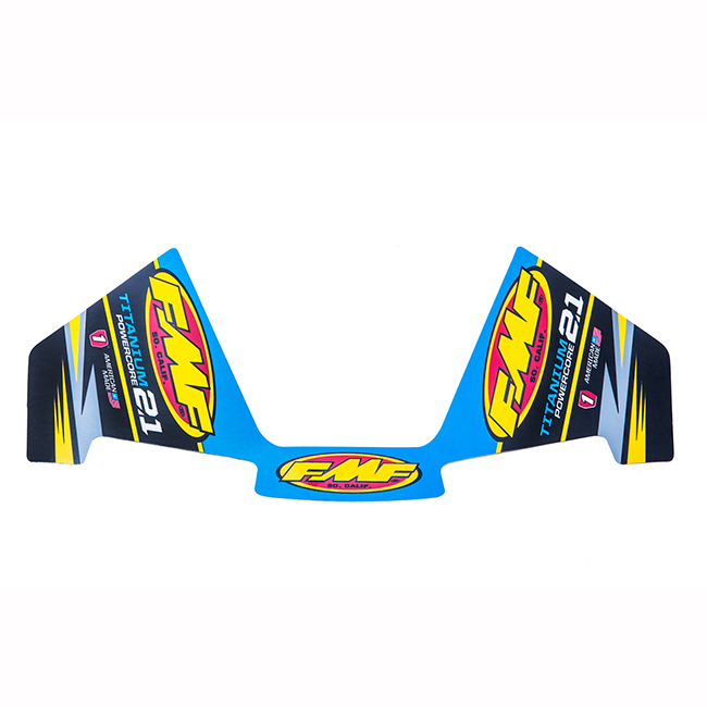 2.1 Muffler Sticker Set FMF Titanium Blue [] - Image 1
