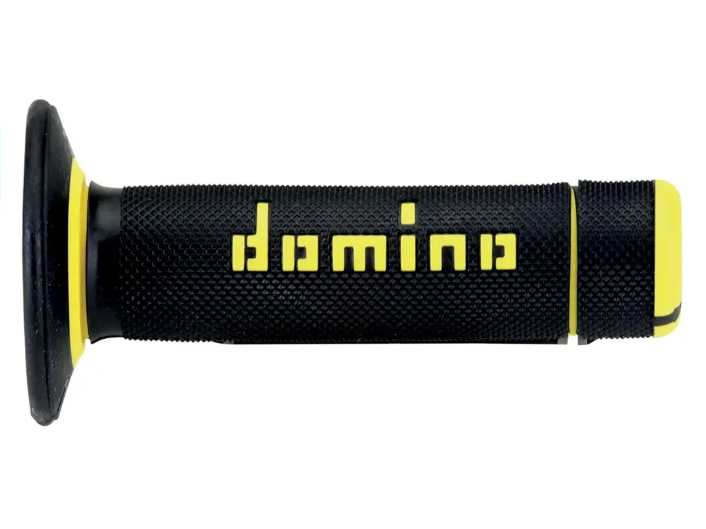 MX/E GRIPS KNURL 120/123mm BLACK/YELLOW CLOSED