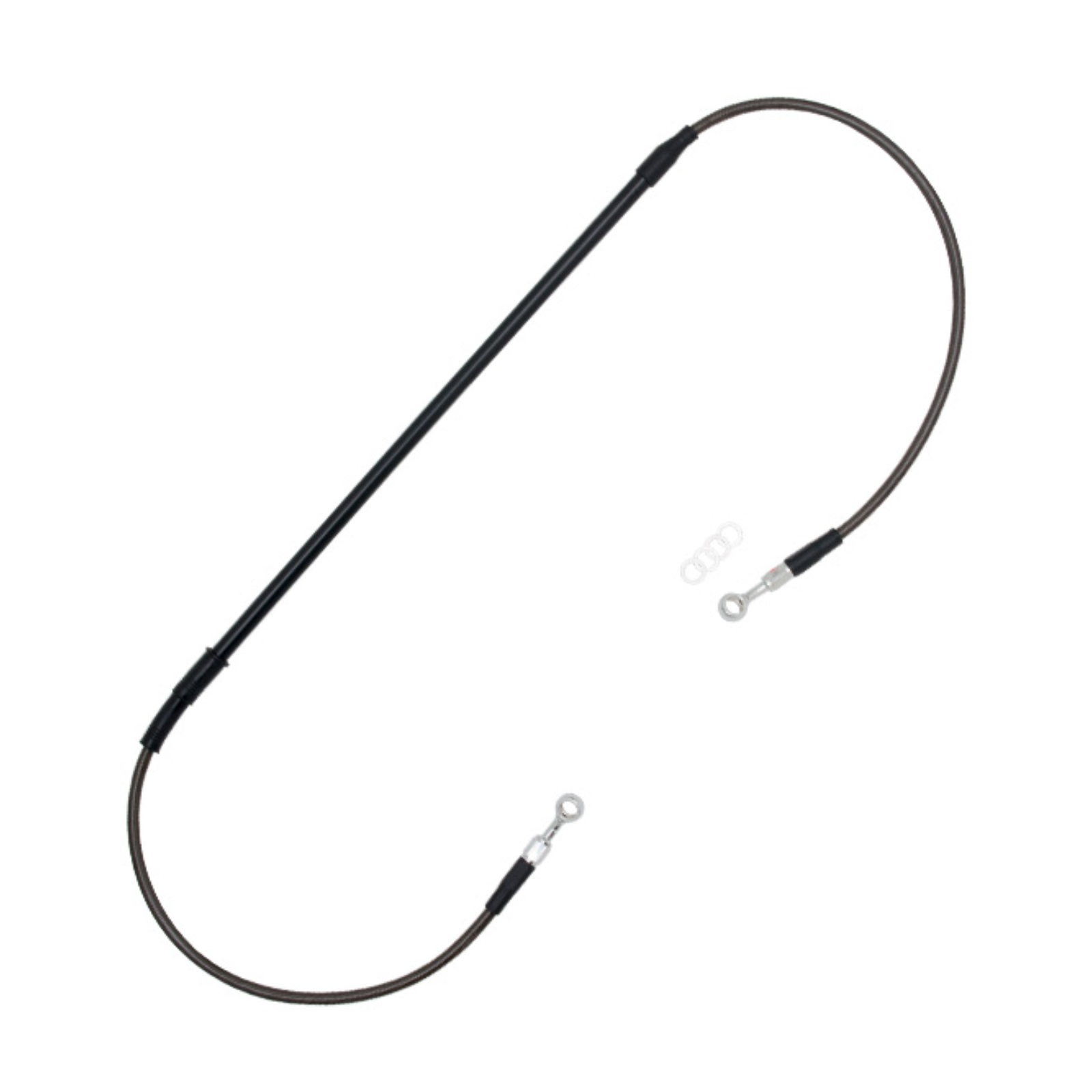 Z-WHEEL F BRAKE HOSE CR/CRF C_BLACK - Image 1