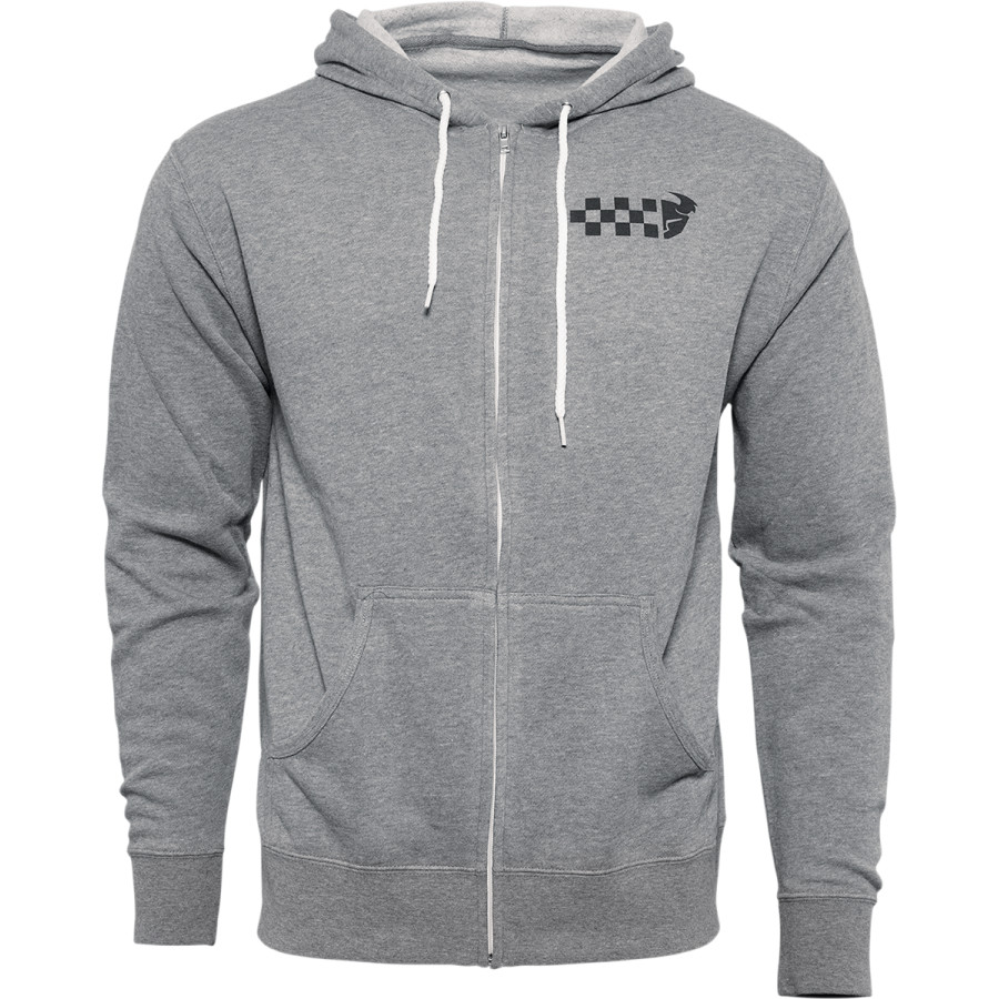 Thor MX Checkers Zip Hoody Grey - Image 1