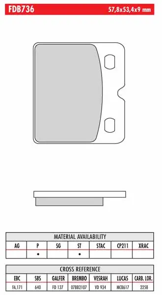 FERODO BRAKE BPADS FA209