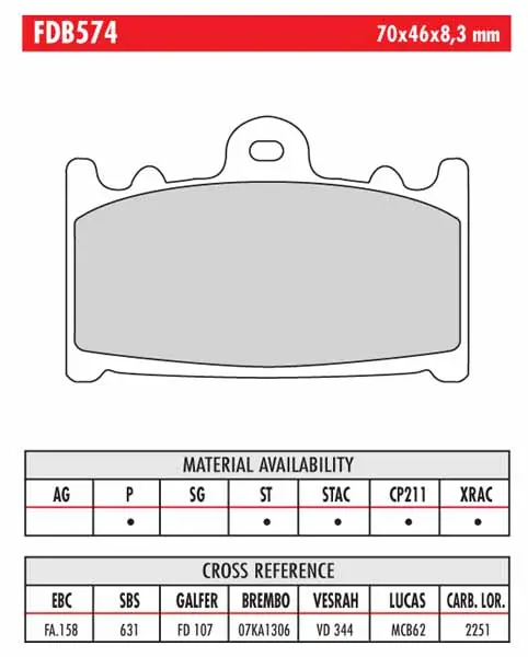 FERODO BRAKE BPADS 312ST