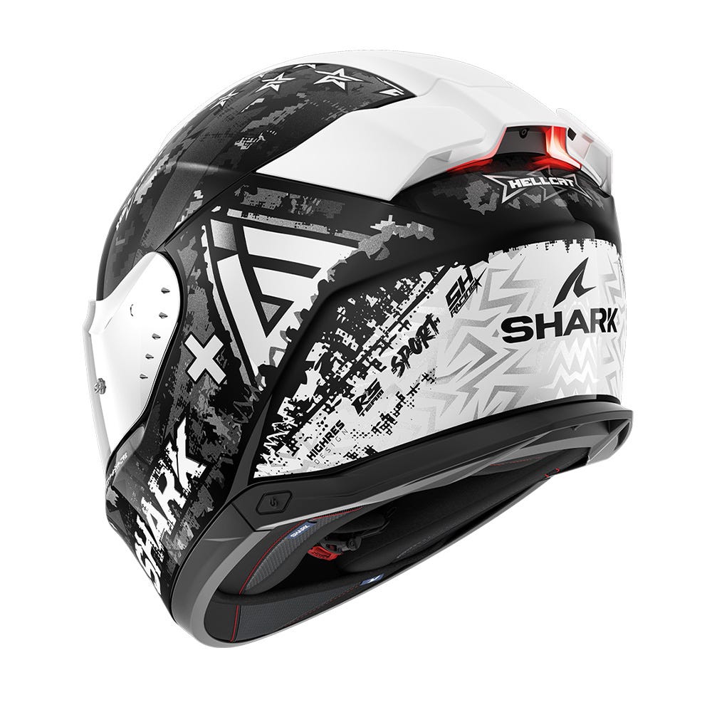 Shark Skwal i3 Hellcat Road Helmet Black/Chrome/Silver - Image 2