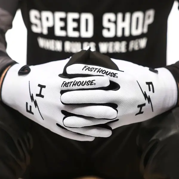 Fasthouse Carbon Eternal Motocross Glove Youth White