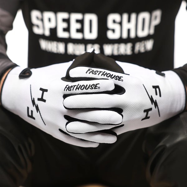 Fasthouse Carbon Eternal Motocross Glove Youth White - Image 4