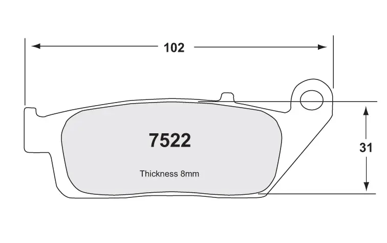 F PADS HONDA CBR600 95/01 alt BR P07H030