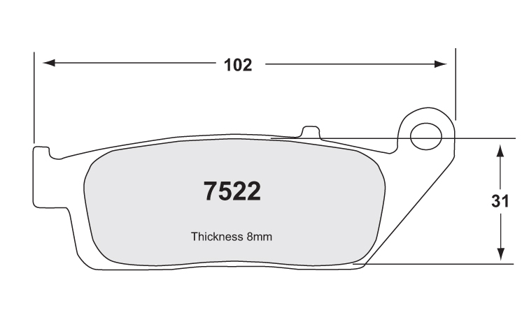 F PADS HONDA CBR600 95/01 alt BR P07H030 - Image 1