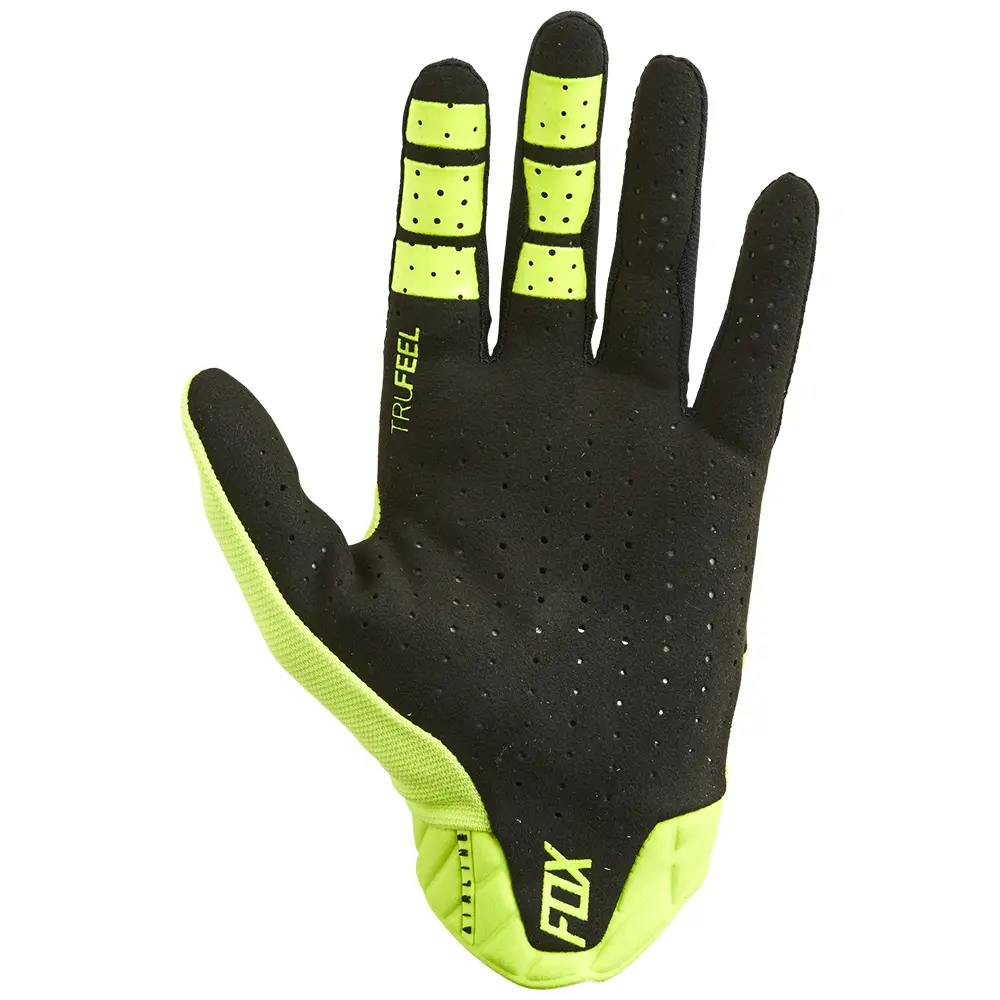 Fox Airline Yellow Motocross Gloves