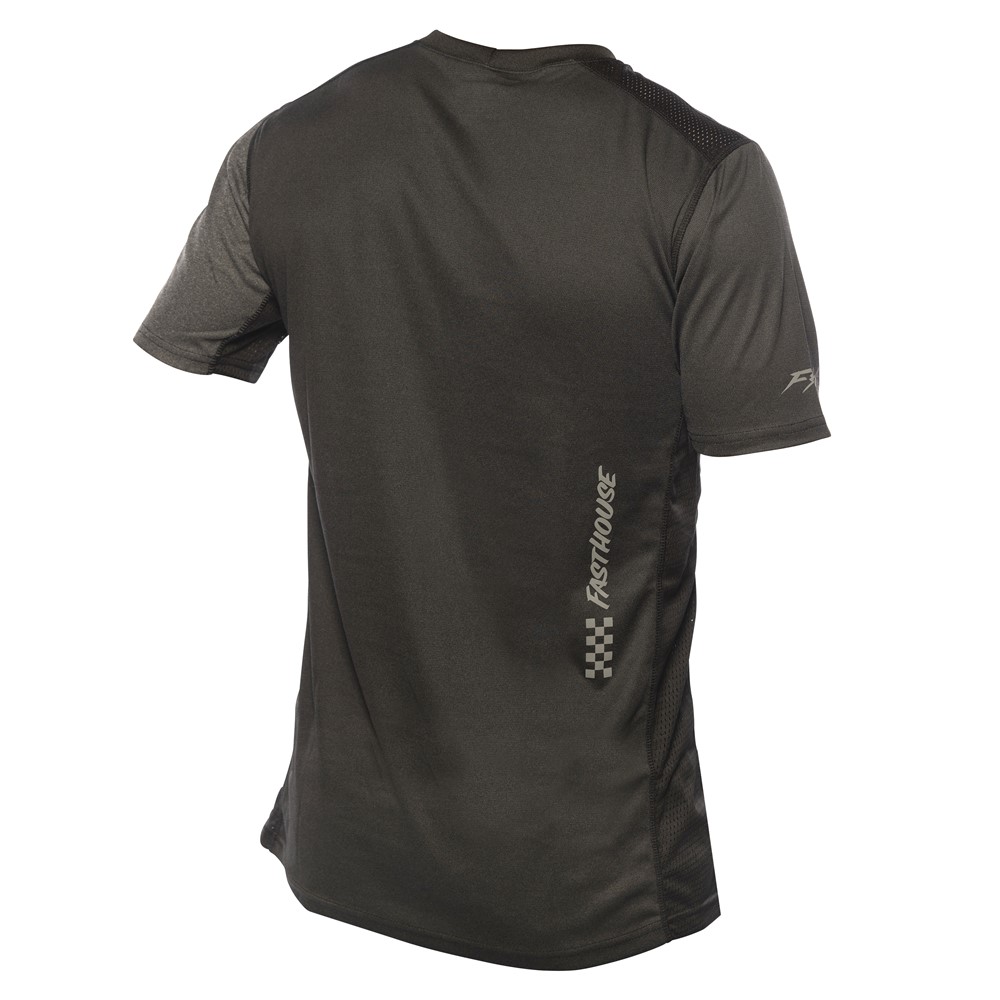 Fasthouse Classic Mercury Short Sleeved Jersey Black Heather/Charcoal Heather - Image 2