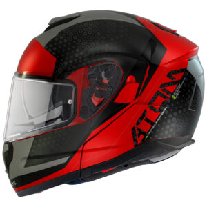 MT Atom SV Flip Front Helmet Adventure Matte Red - Image 1