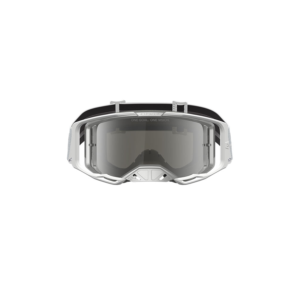 Alpinestars Vision 8 Amber Motocross Goggles White/Silver - Mirror Silver Lens - Image 3