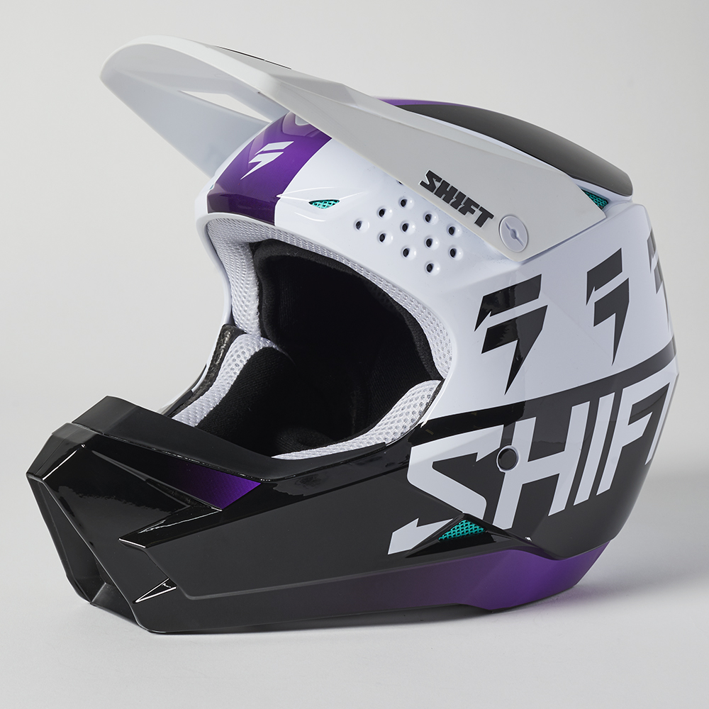 Motocross Helmet Shift White Label UV White/Ultraviolet - Image 2