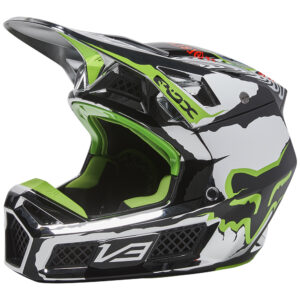 Motocross Helmet Fox V3 RS Ryke Chrome - Image 2