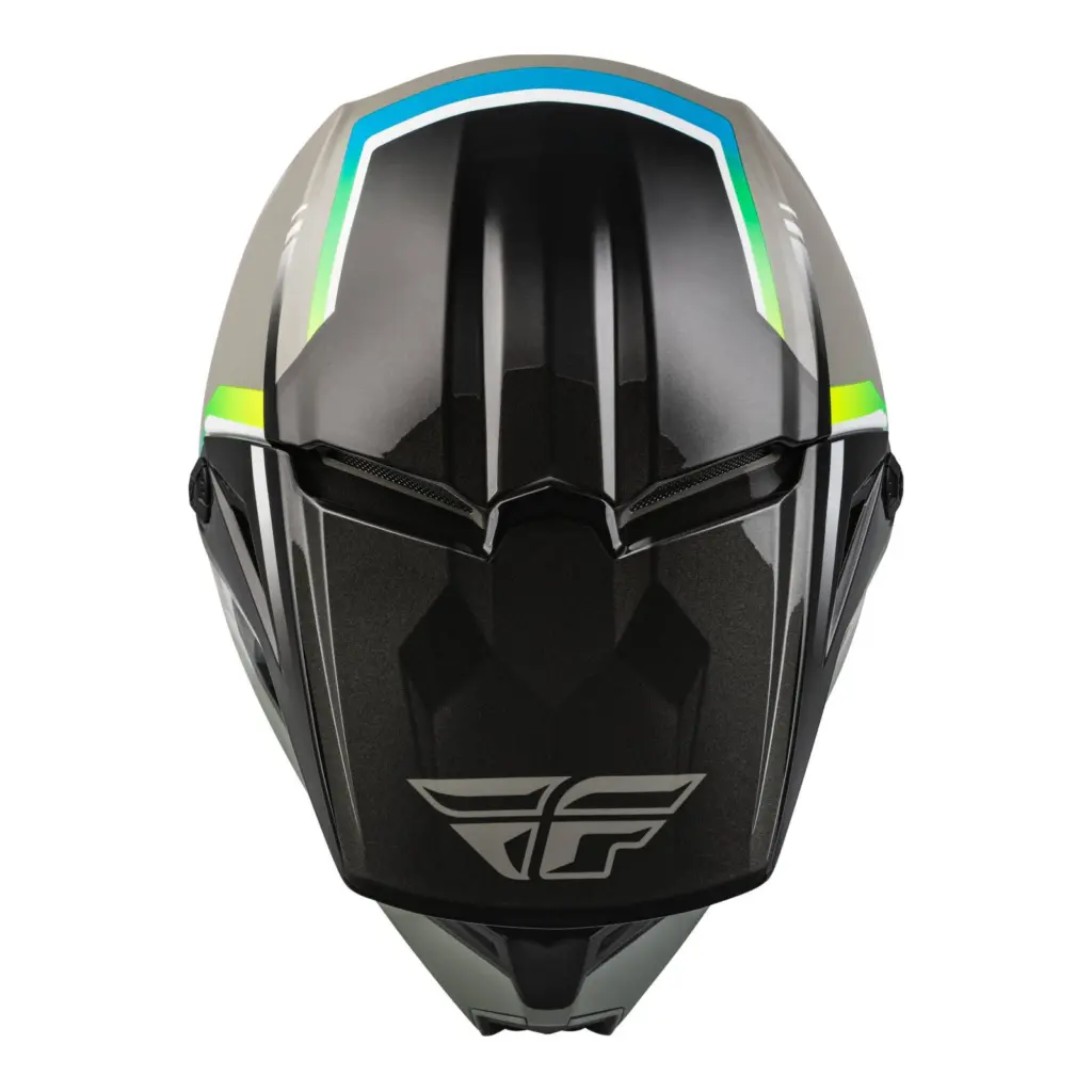 Fly Kinetic Vision Motocross Helmet Grey/Black