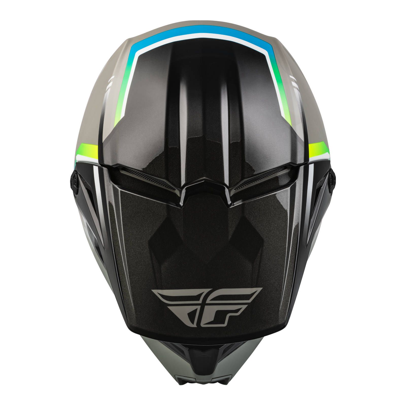 Fly Kinetic Vision Motocross Helmet Grey/Black - Image 3