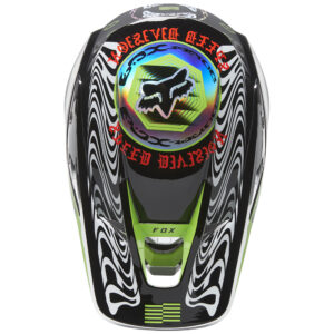 Motocross Helmet Fox V3 RS Ryke Chrome - Image 3