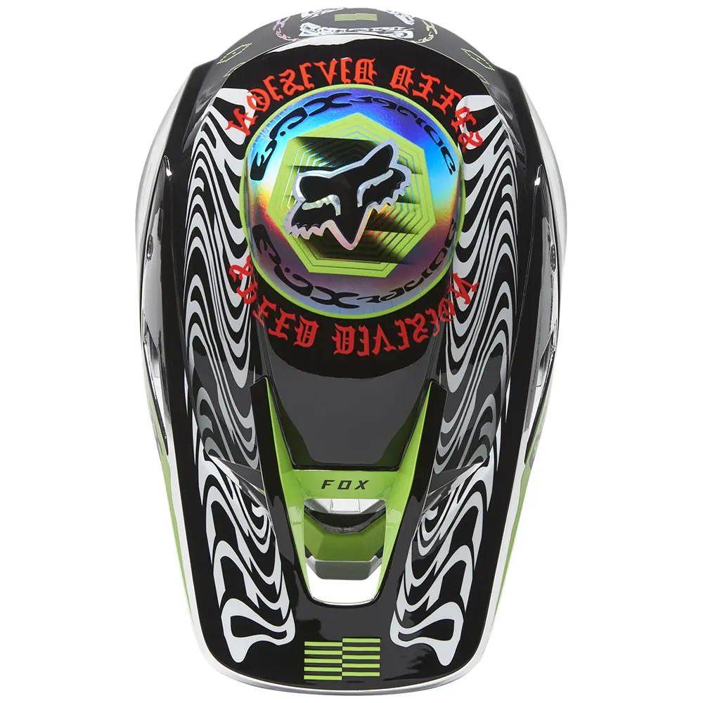 Motocross Helmet Fox V3 RS Ryke Chrome