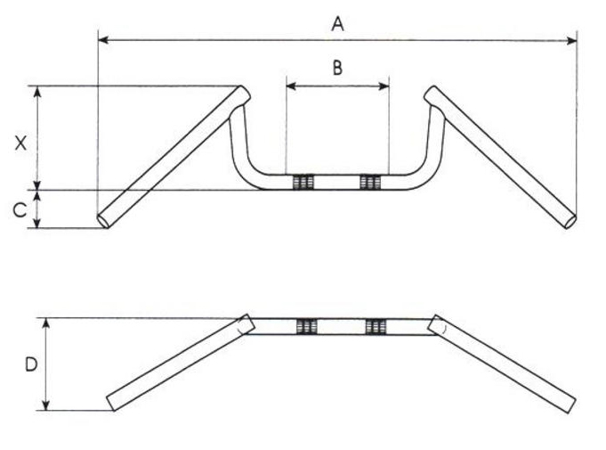 HANDLEBAR TOP MOUNT ADJUSTABLE DROP BARS - Image 1